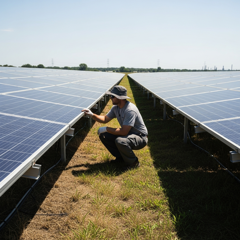 Commercial solar NJ rooftop array with battery storage and monitoring, highlighting summer production checks and performance