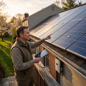 Solar dashboard and rooftop panels help owners monitor solar output and catch spring performance drops before summer losses