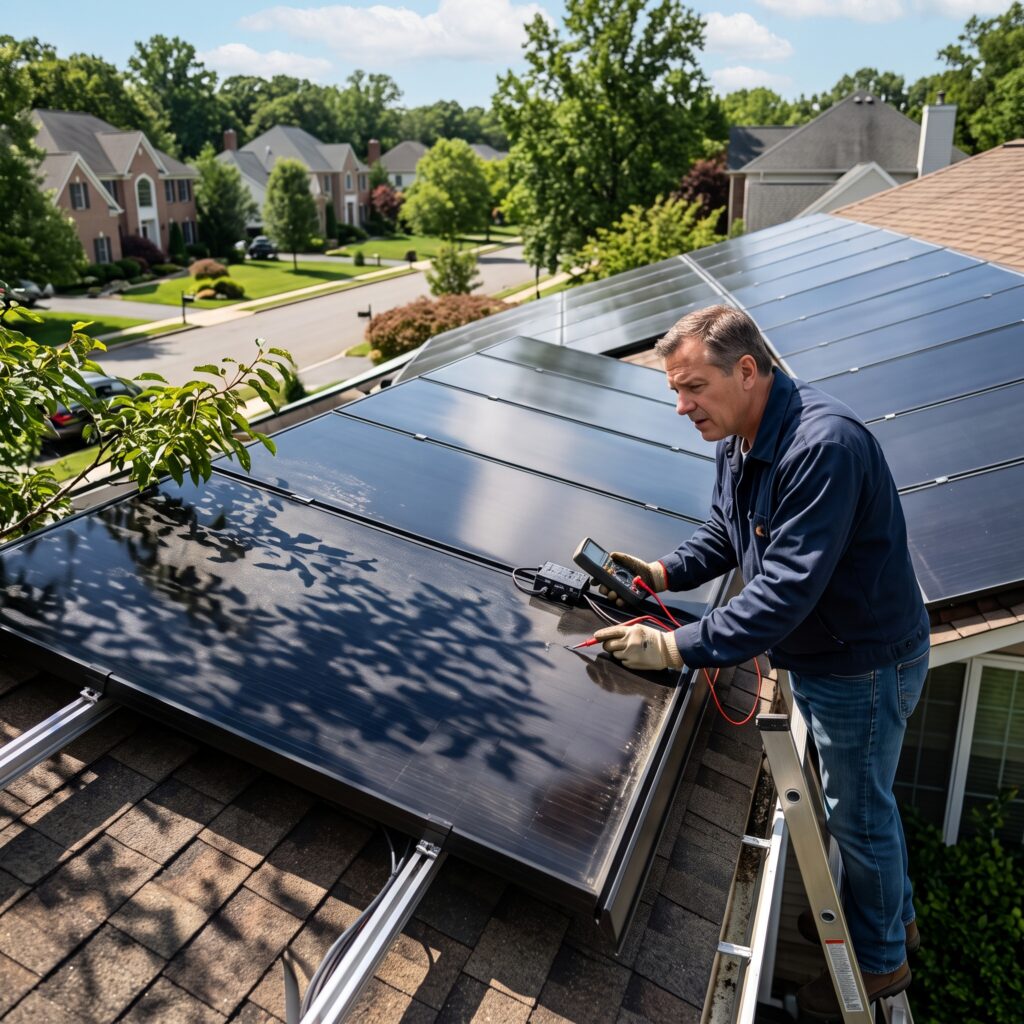 NJ County Solar PV dashboard map and charts showing installations statewide, useful for solar panel installer NJ service context